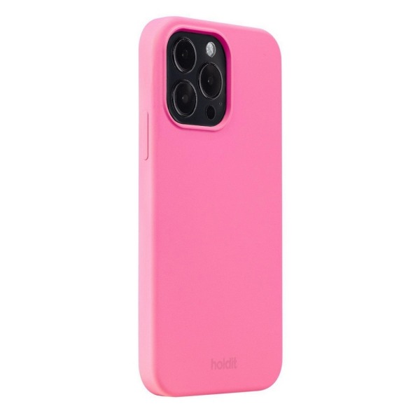 iphone 14 pro max holdit silicone case bright pink 2