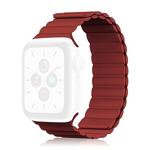 Kingxbar Magnetic Λουράκι Σιλικόνης για (Apple Watch 38/40/41mm) κόκκινο