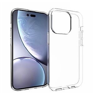 Θήκη iPhone 14 Pro OEM Silicone Sockproof V5 Anti-Slip Transparent Πλάτη TPU