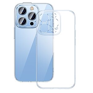 Θήκη iPhone 14 Pro Max BASEUS Crystal Series διάφανη πλάτη TPU μαζί με Προστασία οθόνης (Tempered Glass)