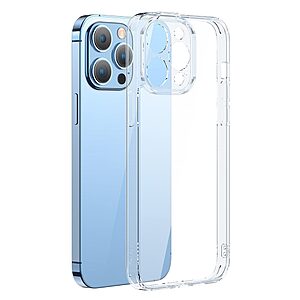 Θήκη iPhone 14 Pro BASEUS Super Ceramic Series διάφανη πλάτη TPU μαζί με Προστασία οθόνης (Tempered Glass)
