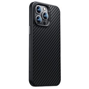 Θήκη iPhone 14 Pro Max Benks Shockproof από πραγματικό Carbon Fiber Πλάτη μαύρο
