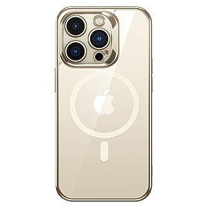 Θήκη iPhone 14 Pro Max Benks Electroplating Magnetic Series συμβατό με MagSafe φορτιστή Πλάτη TPU και μεταλιζέ περίβλημα χρυσό