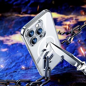 Θήκη iPhone 14 Benks Electroplating Magnetic Series συμβατό με MagSafe φορτιστή Πλάτη TPU και μεταλιζέ περίβλημα μαύρο - Image 4