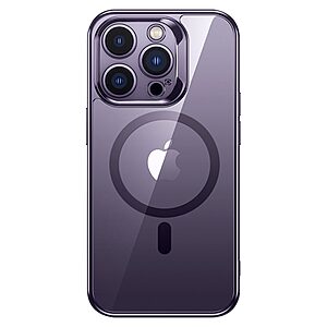 Θήκη iPhone 14 Benks Electroplating Magnetic Series συμβατό με MagSafe φορτιστή Πλάτη TPU και μεταλιζέ περίβλημα μωβ