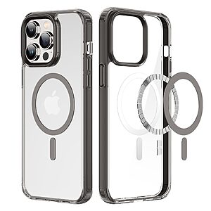 Θήκη iPhone 14 Pro Dux Ducis Clin 2 Series Sockproof συμβατό με MagSafe φορτιστή Πλάτη TPU γκρι - Image 3