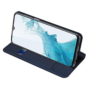 Θήκη Samsung Galaxy A23 / A23 5G Dux Ducis Skin Pro Series με βάση στήριξης, υποδοχή καρτών και μαγνητικό κούμπωμα Flip Wallet από συνθετικό δέρμα και TPU μπλε - Image 4
