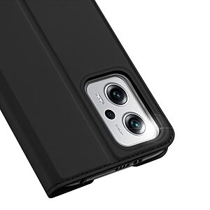Θήκη Xiaomi Poco X4 GT 5G Dux Ducis Skin Pro Series με βάση στήριξης, υποδοχή καρτών και μαγνητικό κούμπωμα Flip Wallet από συνθετικό δέρμα και TPU μαύρο - Image 3