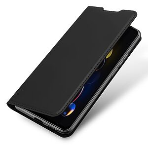 Θήκη Xiaomi Poco X4 GT 5G Dux Ducis Skin Pro Series με βάση στήριξης, υποδοχή καρτών και μαγνητικό κούμπωμα Flip Wallet από συνθετικό δέρμα και TPU μαύρο - Image 4