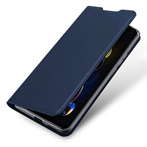 Θήκη Xiaomi Poco X4 GT 5G Dux Ducis Skin Pro Series με βάση στήριξης, υποδοχή καρτών και μαγνητικό κούμπωμα Flip Wallet από συνθετικό δέρμα και TPU μπλε - Image 4