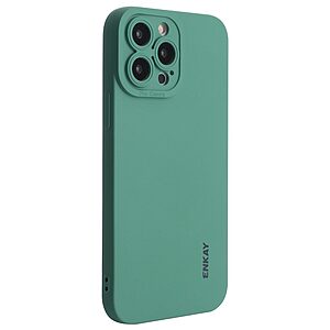 Θήκη iPhone 14 Pro Max ENKAY HAT Prince Soft Liquid Silicone Πλάτη από Premium TPU πράσινο