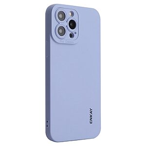 Θήκη iPhone 14 Pro ENKAY HAT Prince Soft Liquid Silicone Πλάτη από Premium TPU μωβ