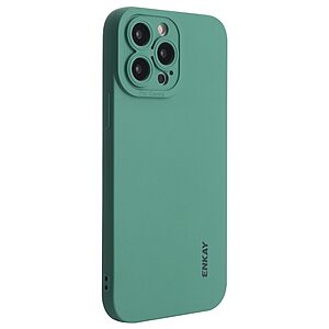 Θήκη iPhone 14 Pro ENKAY HAT Prince Soft Liquid Silicone Πλάτη από Premium TPU πράσινο