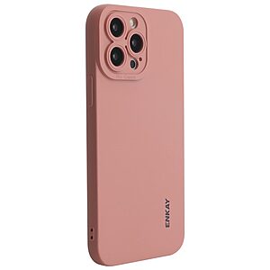 Θήκη iPhone 14 Pro ENKAY HAT Prince Soft Liquid Silicone Πλάτη από Premium TPU ροζ