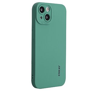 Θήκη iPhone 14 ENKAY HAT Prince Soft Liquid Silicone Πλάτη από Premium TPU πράσινο