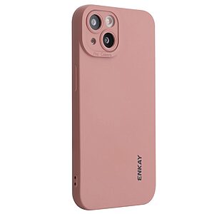 Θήκη iPhone 14 ENKAY HAT Prince Soft Liquid Silicone Πλάτη από Premium TPU ροζ