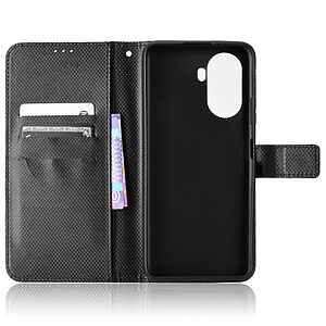 Θήκη Huawei Nova Y70 Mad Mask Leather Wallet Case Series 3 με βάση στήριξης, υποδοχές καρτών και μαγνητικό κούμπωμα Flip Wallet από συνθετικό δέρμα μαύρο - Image 4