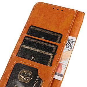 Θήκη Xiaomi Poco X4 GT 5G KHAZNEH Leather Wallet Golden Clasp με βάση στήριξης, υποδοχές καρτών και μαγνητικό κούμπωμα μπλε - Image 4