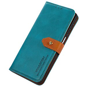 Θήκη Xiaomi Poco X4 GT 5G KHAZNEH Leather Wallet Golden Clasp με βάση στήριξης, υποδοχές καρτών και μαγνητικό κούμπωμα μπλε - Image 5