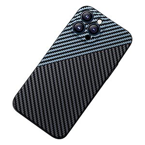 Θήκη iPhone 14 Mad Mask με υφή Carbon Fiber Ultra Slim με πλάτη αντικραδασμική από σκληρό πλαστικό μαύρο / μπλε