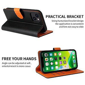 Θήκη iPhone 14 Pro Max Mad Mask Leather Wallet Case Protector με βάση στήριξης, υποδοχές καρτών και μαγνητικό κούμπωμα Flip Wallet από συνθετικό δέρμα ροζ χρυσό - Image 3