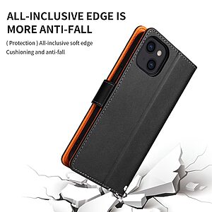 Θήκη iPhone 14 Pro Max Mad Mask Leather Wallet Case Protector με βάση στήριξης, υποδοχές καρτών και μαγνητικό κούμπωμα Flip Wallet από συνθετικό δέρμα ροζ χρυσό - Image 5