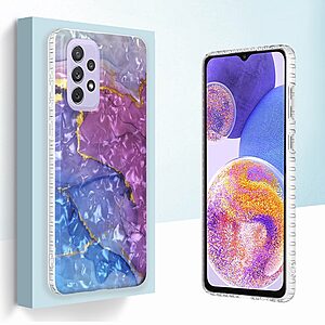 Θήκη Samsung Galaxy A23 / A23 5G Mad Mask σχέδιο Blue Purple Marble Πλάτη TPU - Image 2
