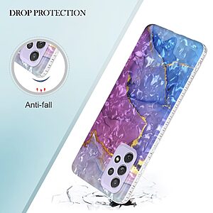 Θήκη Samsung Galaxy A23 / A23 5G Mad Mask σχέδιο Blue Purple Marble Πλάτη TPU - Image 3