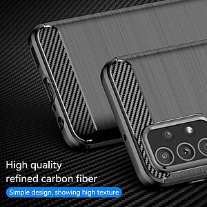 Θήκη Samsung Galaxy A23 / A23 5G Mad Mask Brushed TPU Carbon Πλάτη μαύρο - Image 2