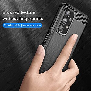 Θήκη Samsung Galaxy A23 / A23 5G Mad Mask Brushed TPU Carbon Πλάτη μαύρο - Image 3