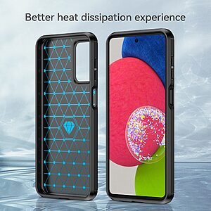 Θήκη Samsung Galaxy A23 / A23 5G Mad Mask Brushed TPU Carbon Πλάτη μαύρο - Image 4