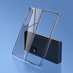 Θήκη Samsung Galaxy Z Fold4 5G Mad Mask Crystal Series αντικραδασμική διάφανη πλάτη TPU μαύρο