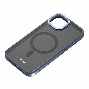Θήκη iPhone 14 MOMAX Matte Magnetic Series συμβατό με MagSafe φορτιστή, Πλάτη αντικραδασμική από Premium TPU και μεταλλικό περίβλημα κάμερας μπλε - Image 3