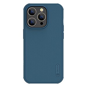 Θήκη iPhone 14 Pro Max NiLLkin Super Frosted Shield Pro Magnetic Series Πλάτη από Premium σκληρό TPU μπλε
