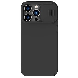 Θήκη iPhone 14 Pro NiLLkin Camshield Liquid Series Πλάτη με προστασία για την κάμερα από σκλήρό Premium TPU μαύρο