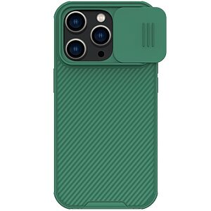 Θήκη iPhone 14 Pro NiLLkin Camshield Pro Series Πλάτη με προστασία για την κάμερα από σκλήρό Premium TPU πράσινο