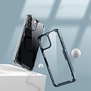 Θήκη iPhone 14 NiLLkin Nature Pro Series Silicone Sockproof Transparent Πλάτη TPU - Image 3