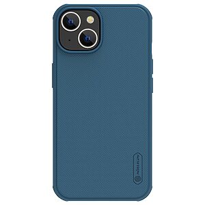 Θήκη iPhone 14 NiLLkin Super Frosted Shield Pro Series Πλάτη από Premium σκληρό TPU μπλε