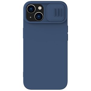 Θήκη iPhone 14 NiLLkin Camshield Series Πλάτη συμβατή με MagSafe φορτιστή και προστασία για την κάμερα από σκλήρό Premium TPU μπλε