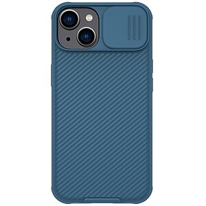 Θήκη iPhone 14 NiLLkin Camshield Liquid MagSafe Series Πλάτη με προστασία για την κάμερα από σκλήρό Premium TPU μπλε