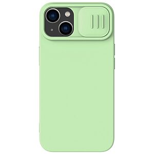 Θήκη iPhone 14 NiLLkin Camshield Series Πλάτη συμβατή με MagSafe φορτιστή και προστασία για την κάμερα από σκλήρό Premium TPU πράσινο