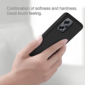 Θήκη Xiaomi Poco X4 GT 5G NiLLkin Textured Hard Case Series Πλάτη από ενισχυμένο πλαστικό και TPU μαύρο - Image 4