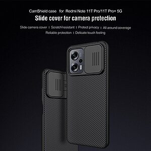 Θήκη Xiaomi Poco X4 GT 5G NiLLkin Camshield Series Πλάτη με προστασία για την κάμερα από σκλήρό Premium TPU μπλε - Image 3
