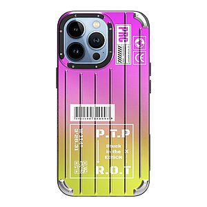 Θήκη iPhone 14 Pro Max ROCK Gradient Color Pet Series με εξαιρετικά ενυσχιμένες γωνίες Πλάτη από Premium TPU μωβ / κίτρινο