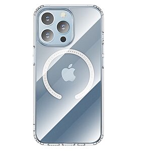 Θήκη iPhone 14 Pro ROCK First Series Silicone Sockproof συμβατό με MagSafe φορτιστή Transparent Πλάτη TPU