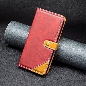 Θήκη Samsung Galaxy A13 5G / A04s BINFEN COLOR Leather Wallet Double Stitching Lines με βάση στήριξης, υποδοχές καρτών και μαγνητικό κούμπωμα κόκκινο - Image 4