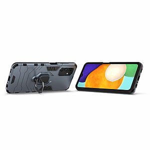 Θήκη Samsung Galaxy A13 5G / A13 / M13 5G Mad Mask Πλάτη Thin Armor με Μαγνητικό δαχτυλίδι και Βάση στήριξης TPU μπλε - Image 3