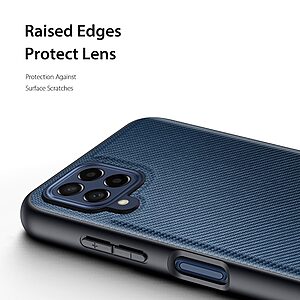Θήκη Samsung Galaxy M33 5G DUX DUCIS Fino Series 2 πλάτη από ύφασμα με εσωτερικό Premium TPU μπλε - Image 5
