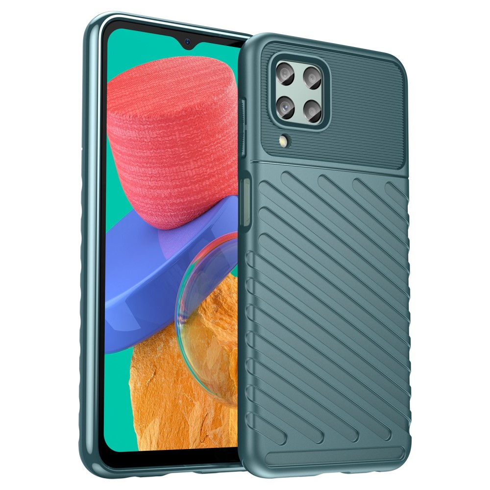 Θήκη Samsung Galaxy M33 5G Mad Mask Thunder Series Πλάτη από ενισχυμένο TPU πράσινο Θήκη Samsung Galaxy M33 5G Mad Mask Thunder Series Πλάτη από ενισχυμένο TPU πράσινο