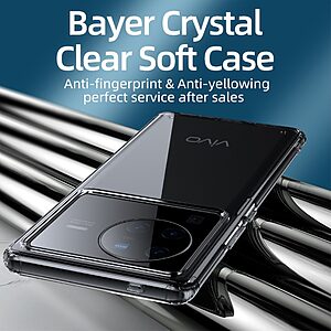 Θήκη Vivo X80 Pro 5G FUKELAI Fukelai Crystal Clear Series Silicone Sockproof Transparent Πλάτη TPU μαύρο - Image 2